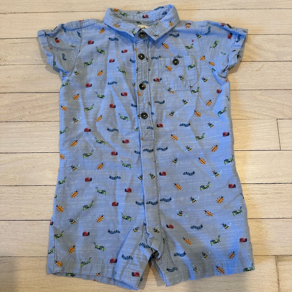 Hatley Toddler Boy Blue Printed Romper
